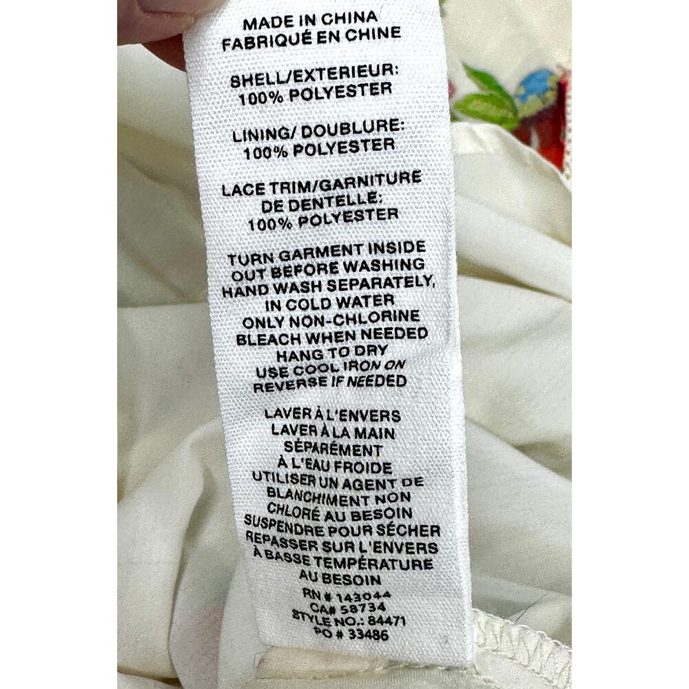 Avec Les Filles Floral Lace Trim Long Sleeve Boho Dress Size 4 - Picture 12 of 13